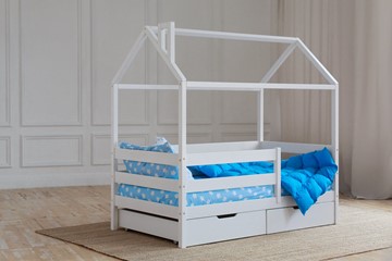 Детская кровать для девочки Домик с ящиками, цвет белый в Иваново