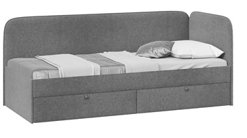 Кровать подростковая Молли тип 1 (90), Микровелюр Scandi Graphite 22 в Иваново