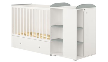 Детская кровать-шкаф с комодом POLINI Kids Ameli 800 Белый / Серый, серия AMELI в Иваново