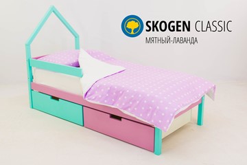 Детская кровать-домик мини Skogen мятный-лаванда в Иваново