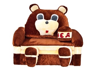 Диван детский Медведь с подушкой, ширина 120 см в Иваново