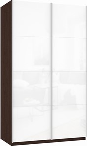 Шкаф-купе двухдверный Прайм (Белое стекло/Белое стекло) 1200x570x2300, венге в Иваново