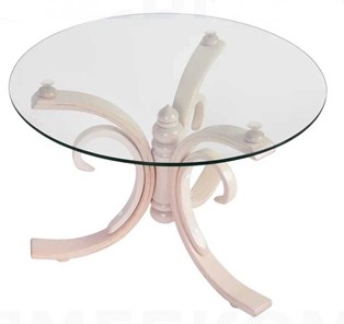Стеклянный столик в зал СЖ 5 беленый дуб/стекло в Иваново