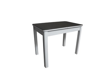Кухонный раскладной стол Айсберг-2СТ белое/черное/прямые массив в Иваново