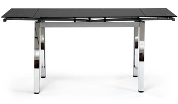 Стеклянный обеденный стол CAMPANA ( mod. 346 ) металл/стекло 70x110/170x76, хром/черный арт.11413 в Иваново
