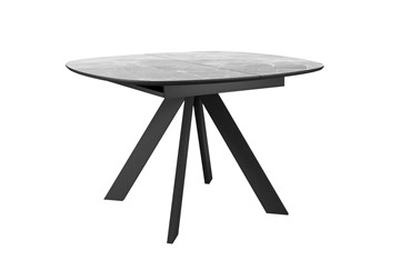Керамический обеденный стол DikLine BK100 Керамика Серый мрамор/подстолье черное/опоры черные в Иваново