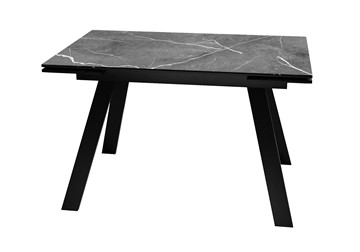 Керамический стол DikLine DKL140 Керамика Черный мрамор/опоры черные (2 уп.) в Иваново
