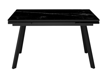Стол раскладной DikLine SKA125 Керамика Черный мрамор/подстолье черное/опоры черные (2 уп.) в Иваново