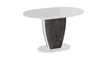 Кухонный стол раскладной Монреаль тип 1 (Белый глянец/Моод темный) в Иваново