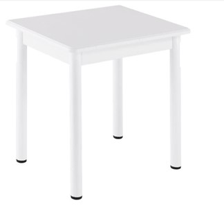 Кухонный пристенный стол НСПА-07 МДФ, белый МДФ/белое дерево/36 прямые трубки белый в Иваново