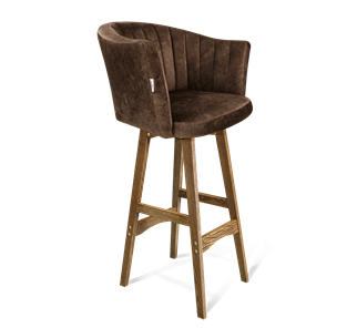 Барный стул SHT-ST42-1 / SHT-S65 (кофейный трюфель/дуб брашированный коричневый) в Иваново
