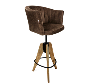 Барный стул SHT-ST42-1 / SHT-S92 (кофейный трюфель/браш.коричневый/черный муар) в Иваново