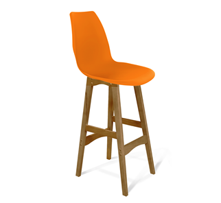 Барный стул SHT-ST29/S65 (оранжевый ral2003/светлый орех) в Иваново