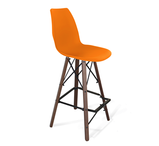Барный стул SHT-ST29/S80 (оранжевый ral2003/темный орех/черный) в Иваново