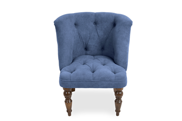 Мягкое кресло Бриджит синий ножки коричневые в Иваново