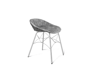 Обеденный стул SHT-ST19-SF1 / SHT-S107 (дымный/хром лак) в Иваново