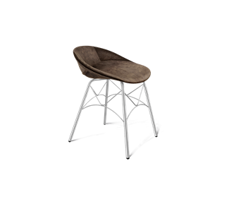 Обеденный стул SHT-ST19-SF1 / SHT-S107 (кофейный трюфель/хром лак) в Иваново