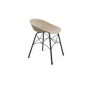 Обеденный стул SHT-ST19-SF1 / SHT-S107 (ванильный крем/черный муар) в Иваново