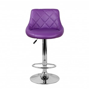 Барный стул Комфорт с мягкой спинкой WX-2396 экокожа фиолетовый в Иваново