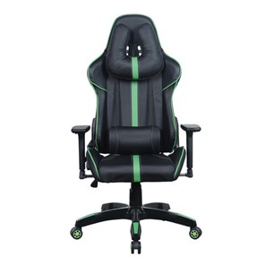 Кресло офисное Brabix GT Carbon GM-120 (две подушки, экокожа, черное/зеленое) 531929 в Иваново