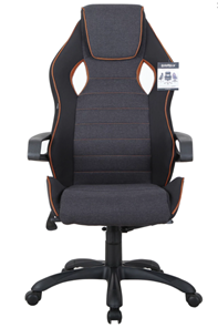 Кресло компьютерное Brabix Techno Pro GM-003 (ткань, черное/серое, вставки оранжевые) в Иваново