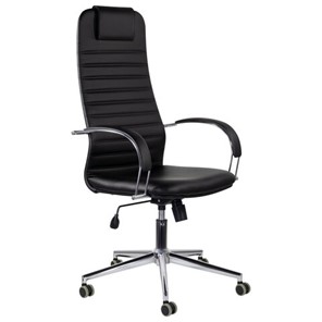 Офисное кресло Brabix Premium Pilot EX-610 CH (хром, кожзам, черное) 532418 в Иваново