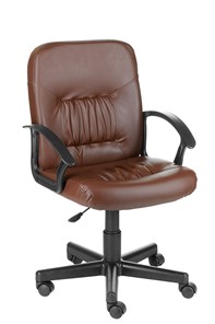 Офисное кресло Чат кожзам коричневый в Иваново