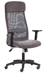 Кресло компьютерное PROFIT PLT флок/ткань, серый, 29/W-12, арт.20537 в Иваново