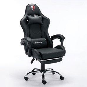 Офисное кресло RABIX "Dexter GM-135", подножка, две подушки, экокожа, черное, 532800 в Иваново
