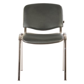 Офисный стул Brabix Iso CF-001 (хромированный каркас, кожзам серый) 531426 в Иваново