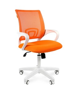 Кресло офисное CHAIRMAN 696 white, ткань, цвет оранжевый в Иваново