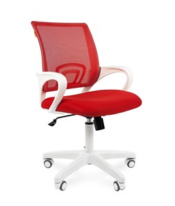 Офисное кресло CHAIRMAN 696 white, ткань, цвет красный в Иваново