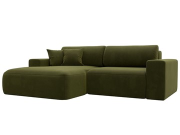 Угловой диван Лига-036 Классик, Зеленый (Микровельвет) в Иваново