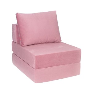 Бескаркасное кресло-кровать Окта, велюр пыльная роза в Иваново