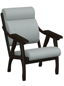 Мягкое кресло Вега 10 ткань серый, каркас венге в Иваново