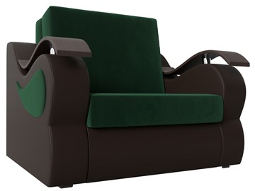Кресло-кровать Меркурий (60), Зеленый\Коричневый (Велюр\Экокожа) в Иваново