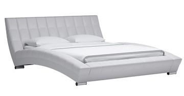 Кровать спальная Оливия 160 арт. Марика 483 к/з (белый) с основанием в Иваново