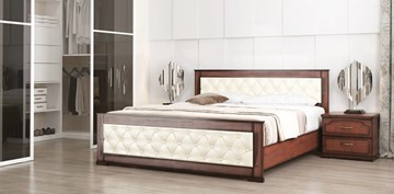 Двуспальная кровать СВ-Стиль Стиль 2, 160х200, кожзам, с основанием в Иваново