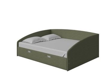 Двуспальная кровать Bono 160х200, Искусственная шерсть (Лама Авокадо) в Иваново