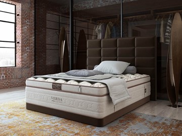 Кровать 2-спальная Chocolate Compact/Basement 180х200, Микровелюр (Manhattan Лесной каштан) в Иваново