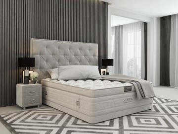 Кровать 2-спальная Classic Compact/Basement 180х200, Флок (Велсофт Серый) в Иваново
