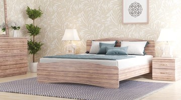 Спальная кровать СВ-Стиль Лира, 160х200 с основанием, сонома в Иваново