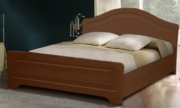 Кровать Ивушка-5 2000х1200 с высоким изножьем, цвет Итальянский орех в Иваново
