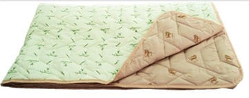 Одеяло «Зима-Лето», ткань: тик, материалы: бамбук/верблюжья шерсть в Иваново