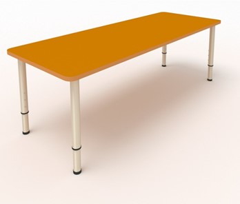 Стол для детей 2-местный  (по одну сторону столешн.) СДО-3 (0-3) оранжевый в Иваново