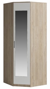 Распашной шкаф угловой Genesis Светлана, с зеркалом, белый/дуб сонома в Иваново