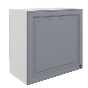 Шкаф навесной Мишель под вытяжку L600 H566 (1 дв. гл.) эмаль (белый/серый) в Иваново