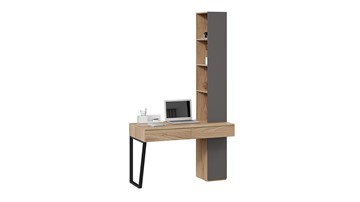 Компьютерный стол со шкафом комбинированным Порто СМ-393.15.012 (Яблоня Беллуно/Графит софт) в Иваново