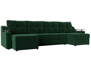П-образный диван Сенатор, Зеленый (Велюр) боннель в Иваново