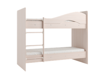 Кровать 2-ярусная Мая на щитах со шкафом и ящиками, цвет Млечный дуб в Иваново - предосмотр 2